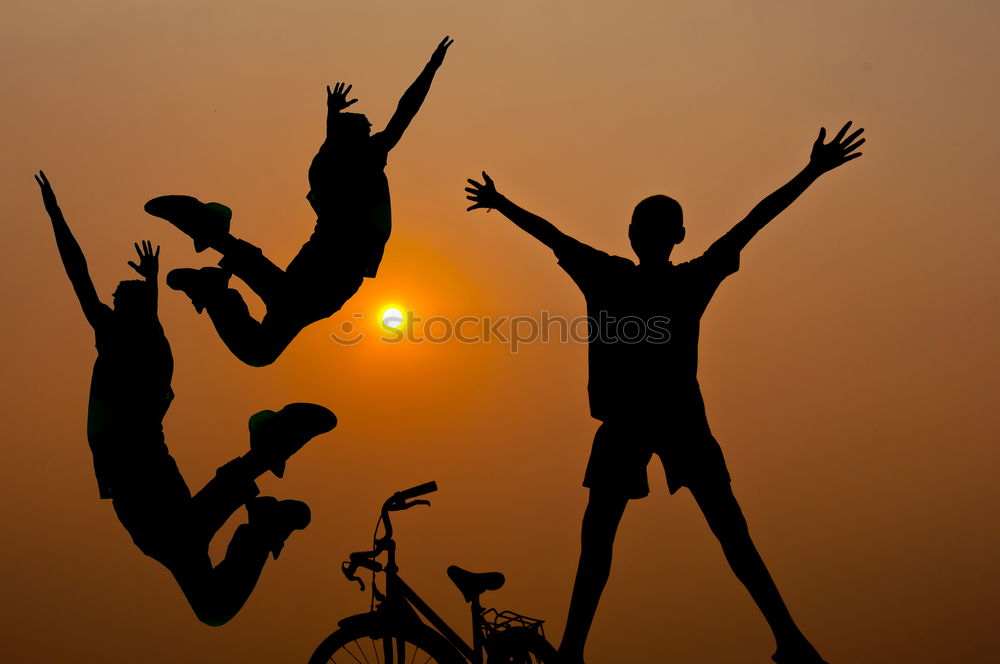 Similar – Happy children playing in the park