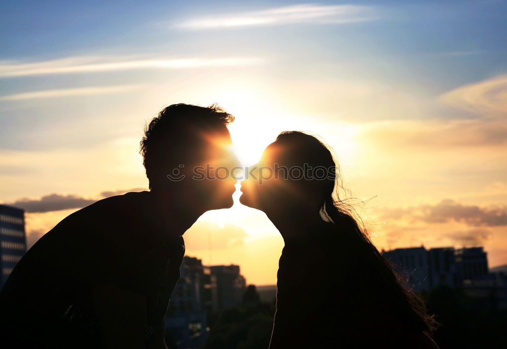 Similar – Image, Stock Photo Group of female friends hugging each other in sunset