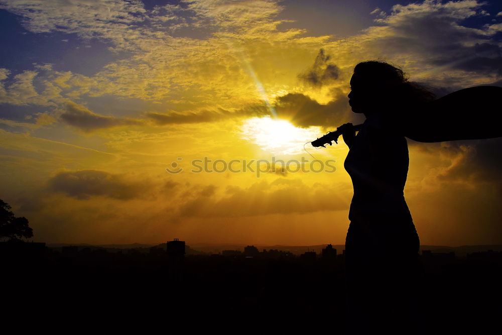 Similar – Sunset Human being Woman