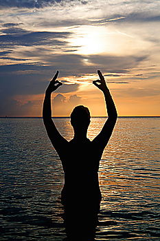 Similar – Image, Stock Photo By the sea Back-light Jump