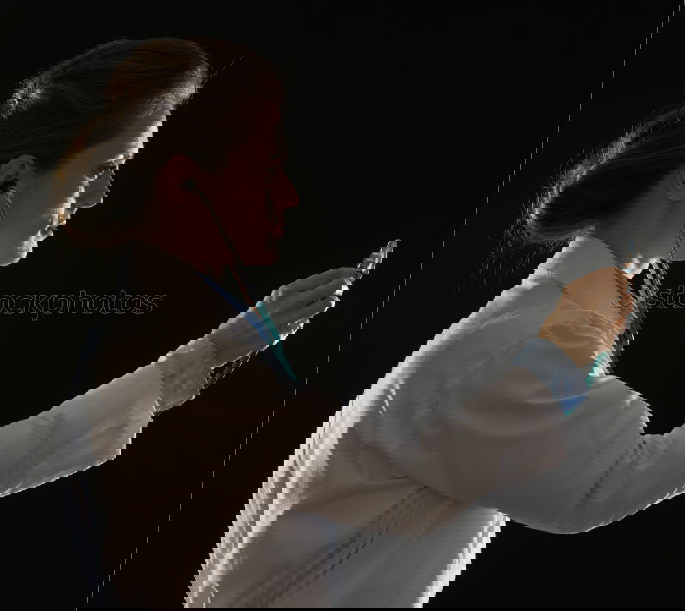 Similar – Image, Stock Photo Woman in protective clothes posing with a blue paint roller #DIY