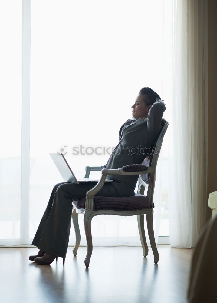 Similar – Image, Stock Photo Man Looking out of the Window