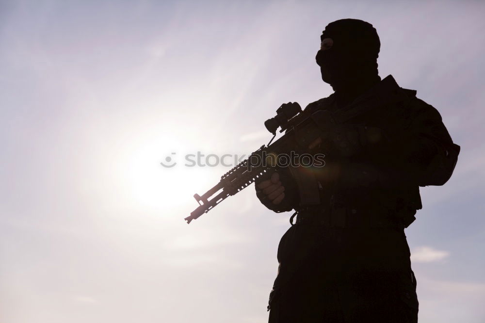 Similar – Image, Stock Photo The Gun Men Soldier