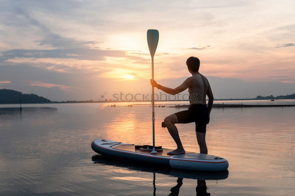 Similar – silent lake Lake Sky Canoe