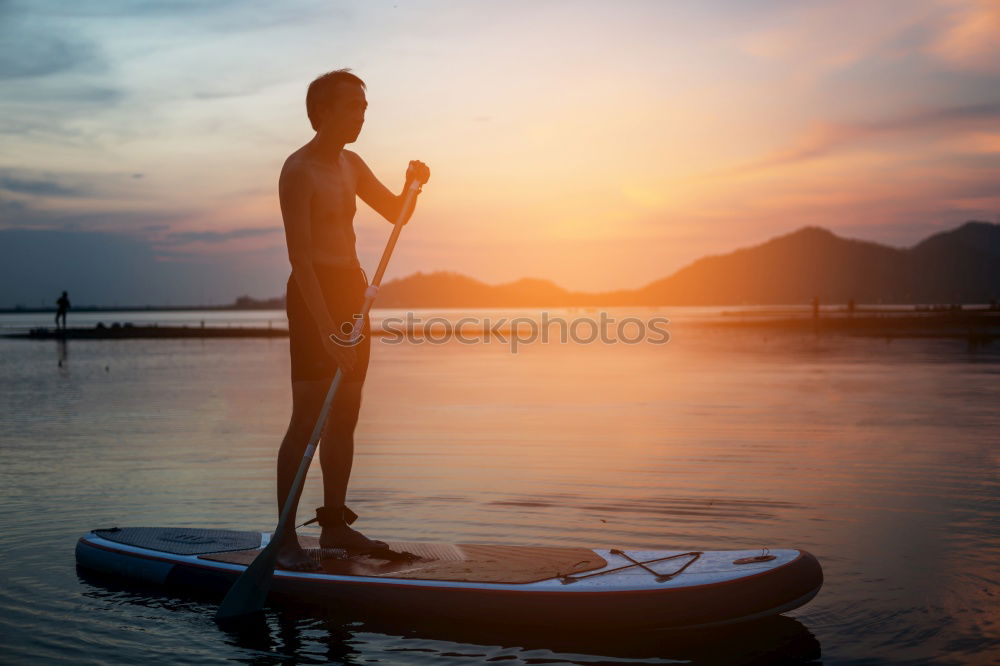 Similar – Image, Stock Photo Man enjoys Air mattress