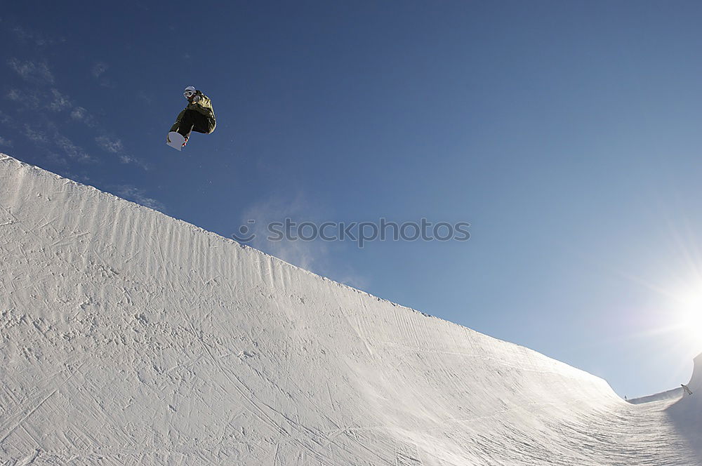 Image, Stock Photo bs air Snowboarding Jump