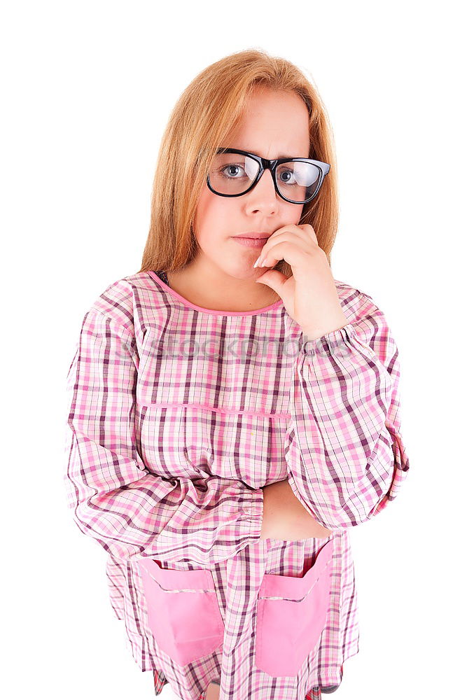 Similar – Image, Stock Photo Woman with monkey mask scratching her head