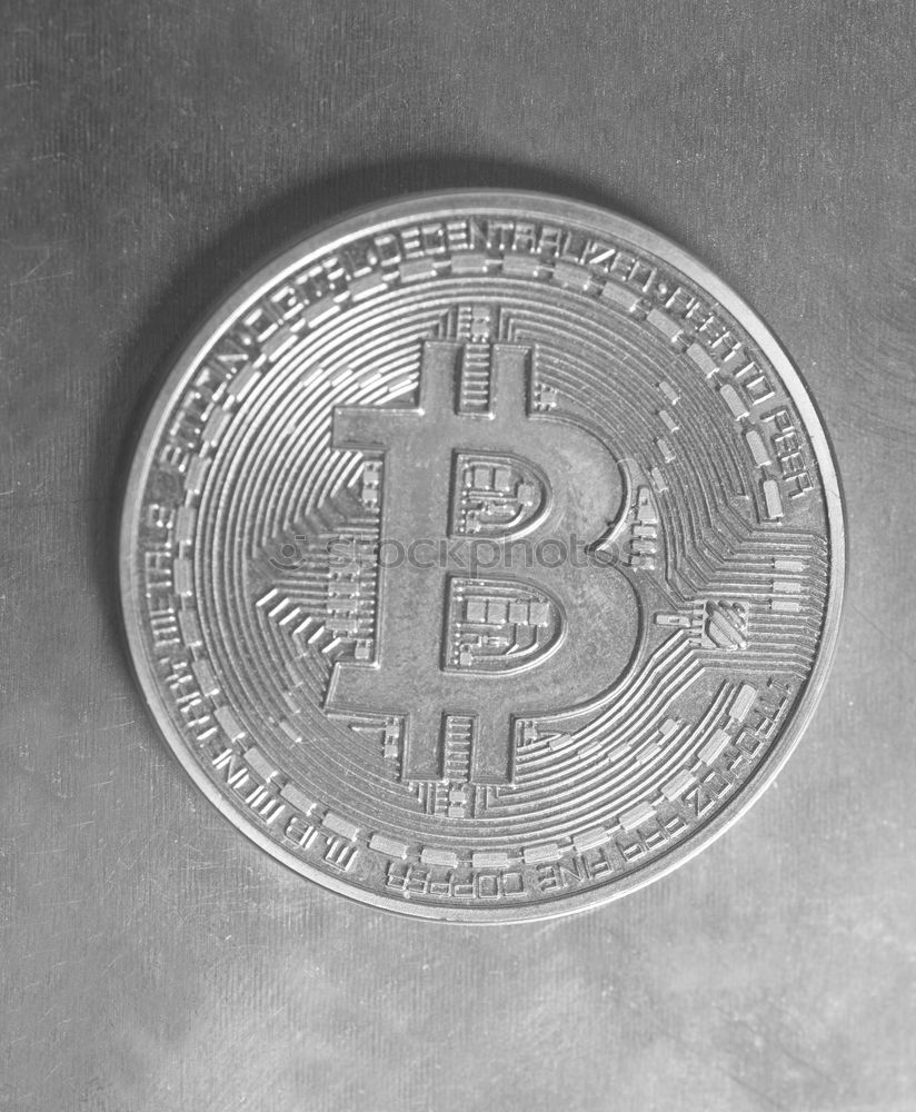 Image, Stock Photo #AS# Bitcoin Silver Art