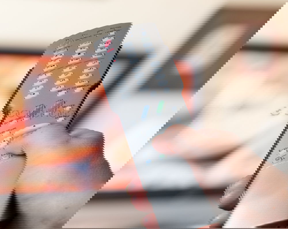 Similar – Image, Stock Photo zapping Television Pushing