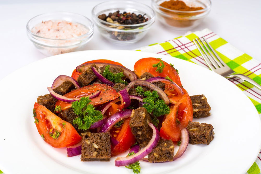 Similar – Image, Stock Photo Delicious grilled vegetables on a white plate