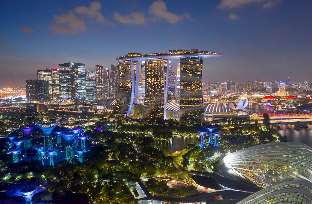 Similar – Image, Stock Photo singapore night skyline