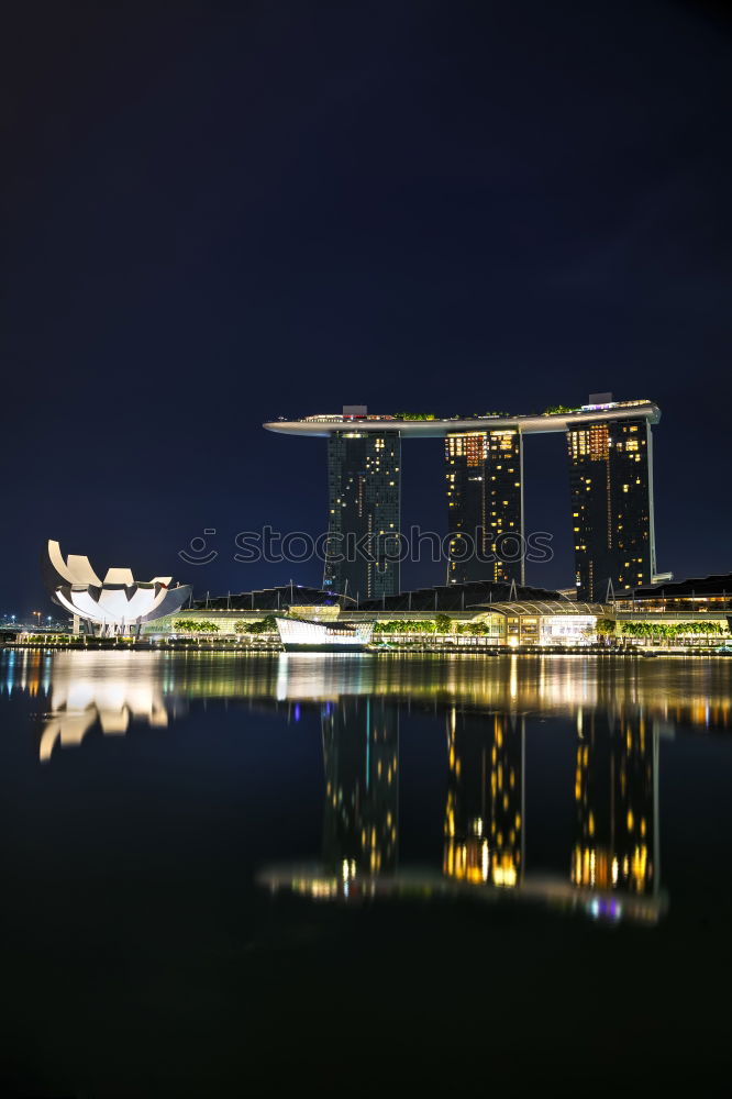 Image, Stock Photo singapore night skyline