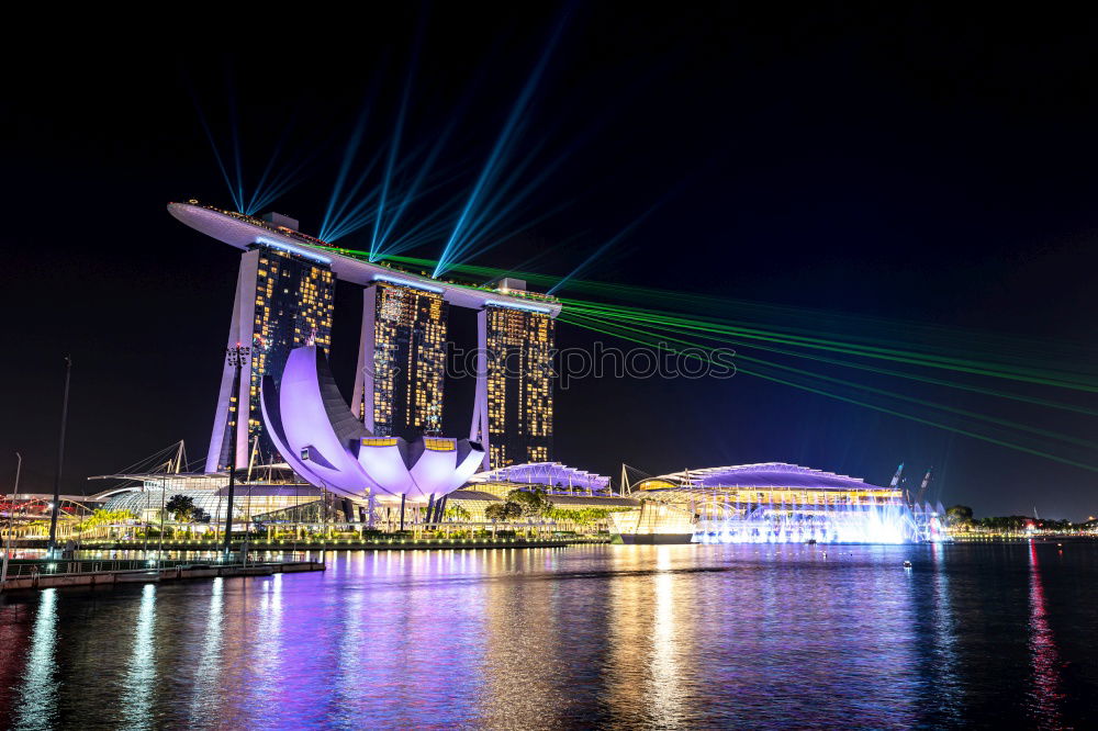 Similar – Image, Stock Photo singapore night skyline