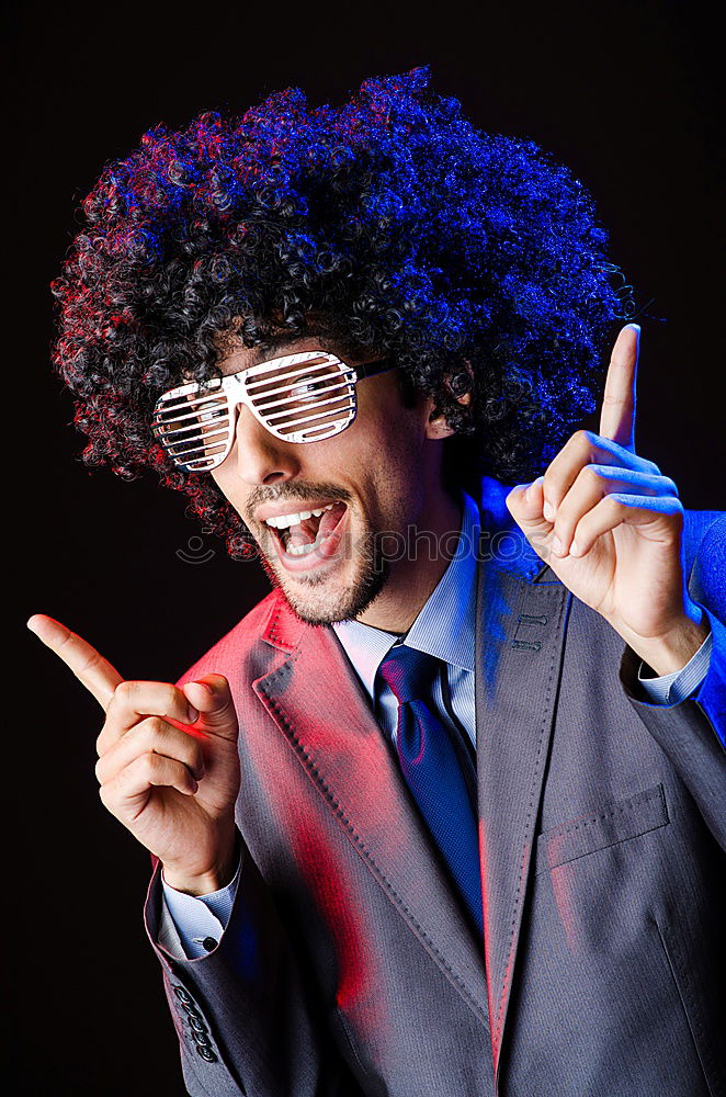 Similar – Image, Stock Photo Curly woman posing in studio