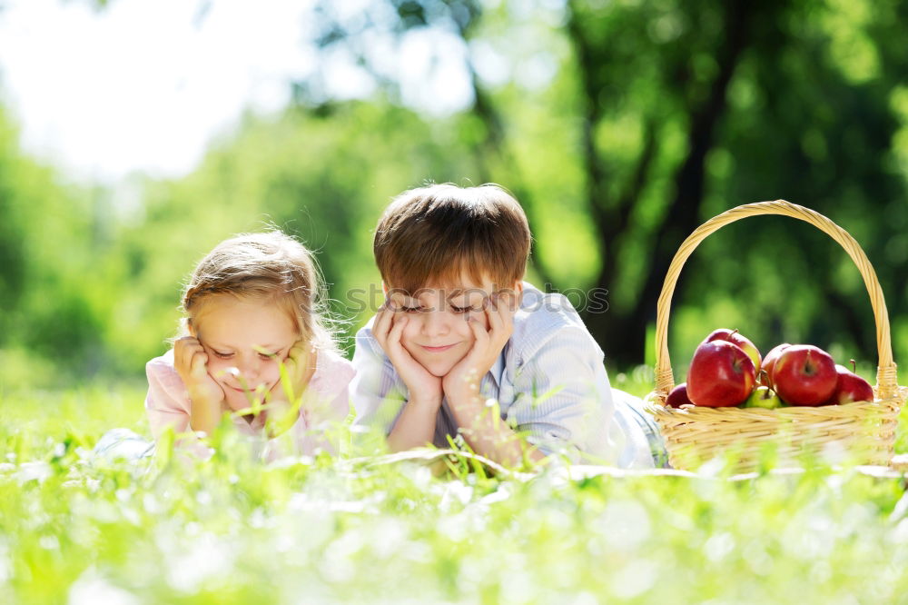 Similar – three happy children Fruit