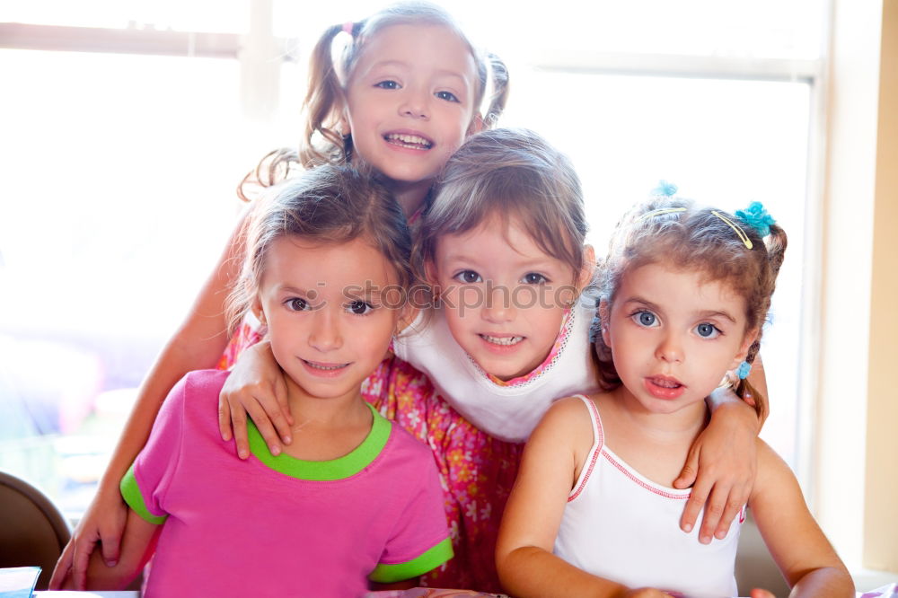 Similar – Image, Stock Photo Portrait of happy children