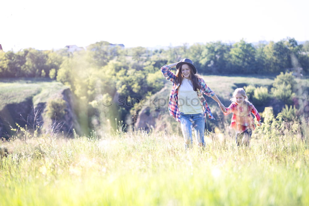 Similar – Image, Stock Photo Happy lesbian family with child