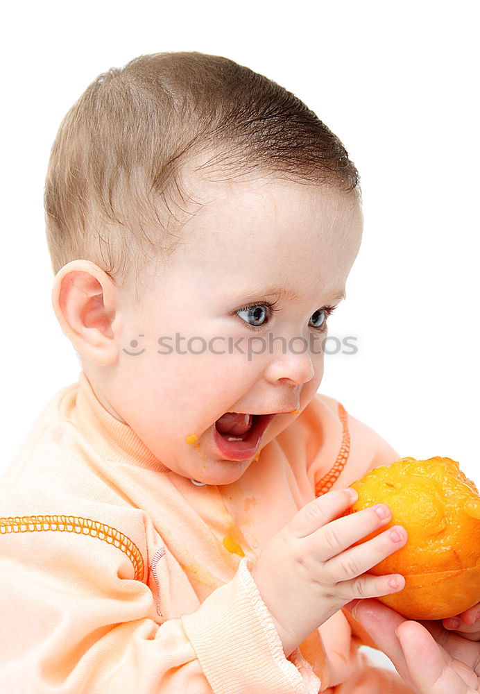 Similar – Image, Stock Photo baby sitting sad and crying in the room