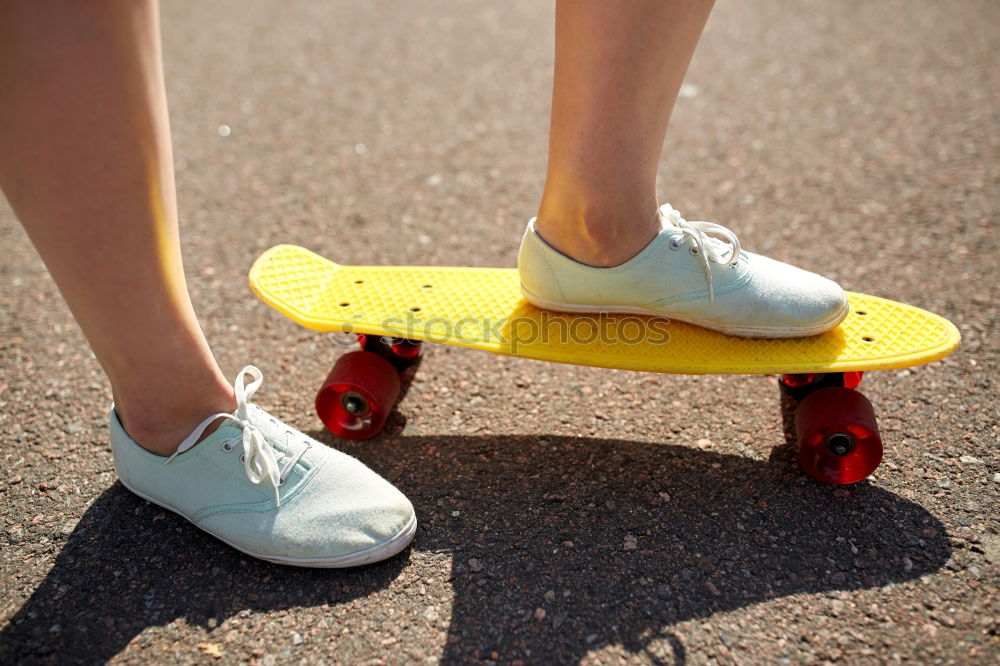 Image, Stock Photo skateboarding Street