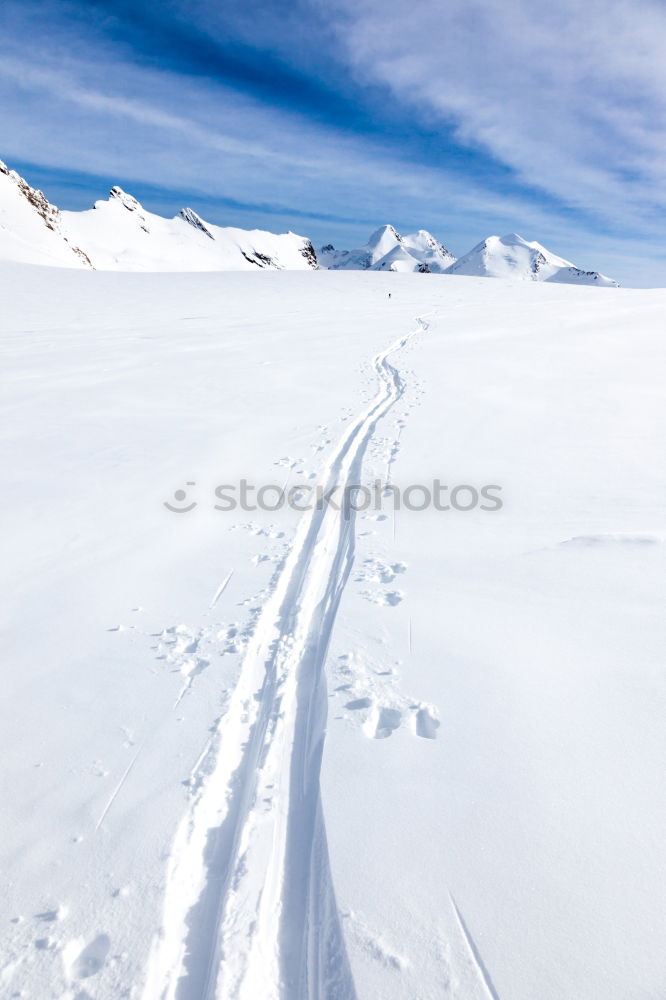 Similar – Image, Stock Photo Ski tips on a glacier in background the Matterhorn