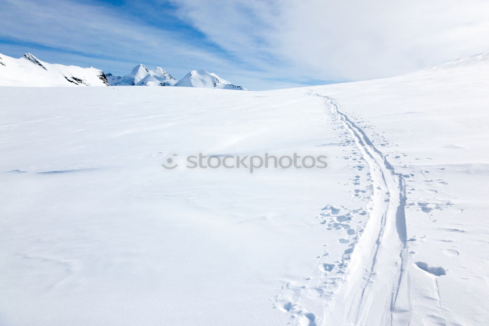 Similar – Image, Stock Photo Ski tips on a glacier in background the Matterhorn