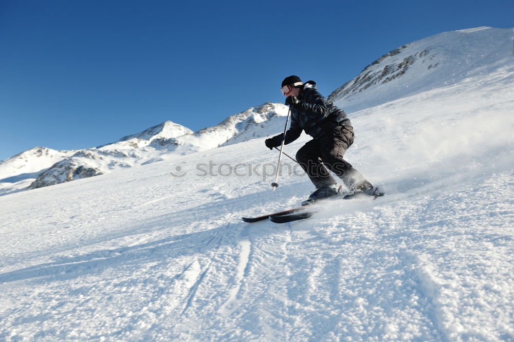 Ski-Schwung Skifahren