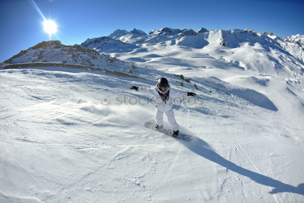 Similar – Schnee-Ente Skifahrer