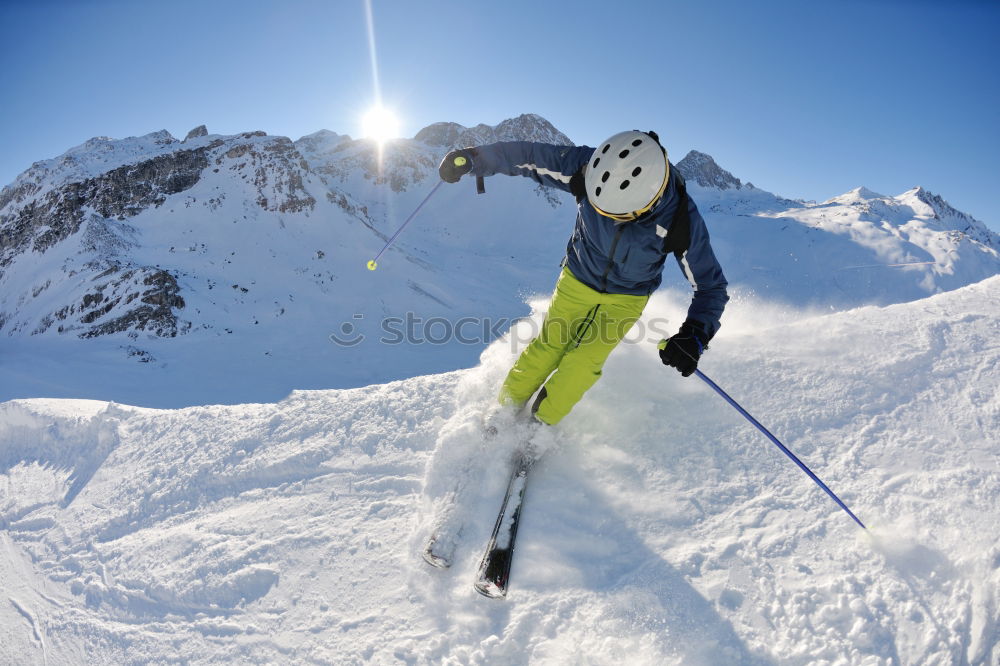 Similar – Schnee-Ente Skifahrer