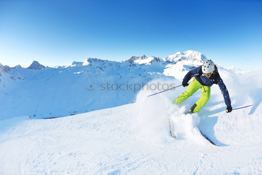 Schnee-Ente Skifahrer