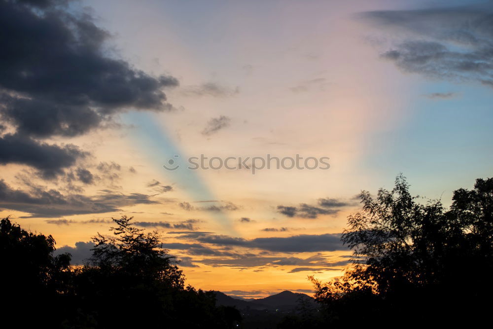 Similar – Image, Stock Photo sunset cloud and cables