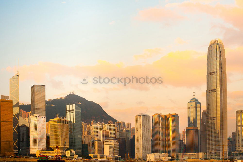 Similar – Image, Stock Photo Sunset in Hong Kong with Skyline