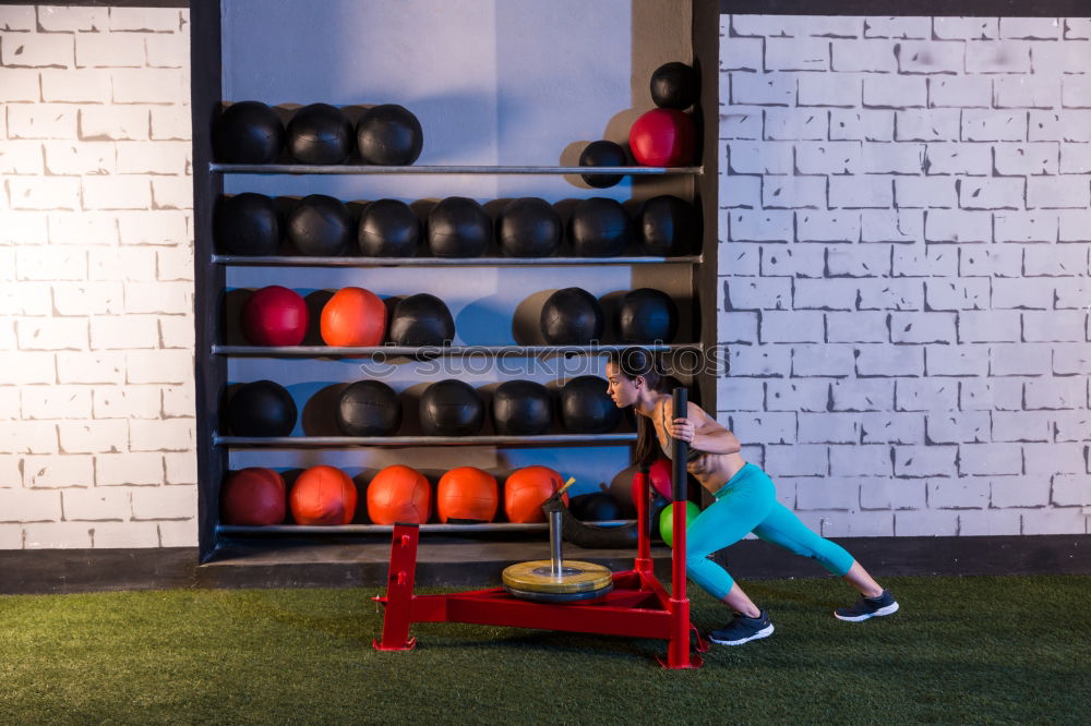 Similar – Image, Stock Photo People training in gym olimpic rings and chin bar