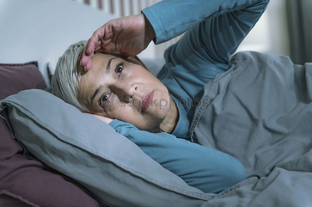 Similar – Image, Stock Photo Blonde woman lying in bed