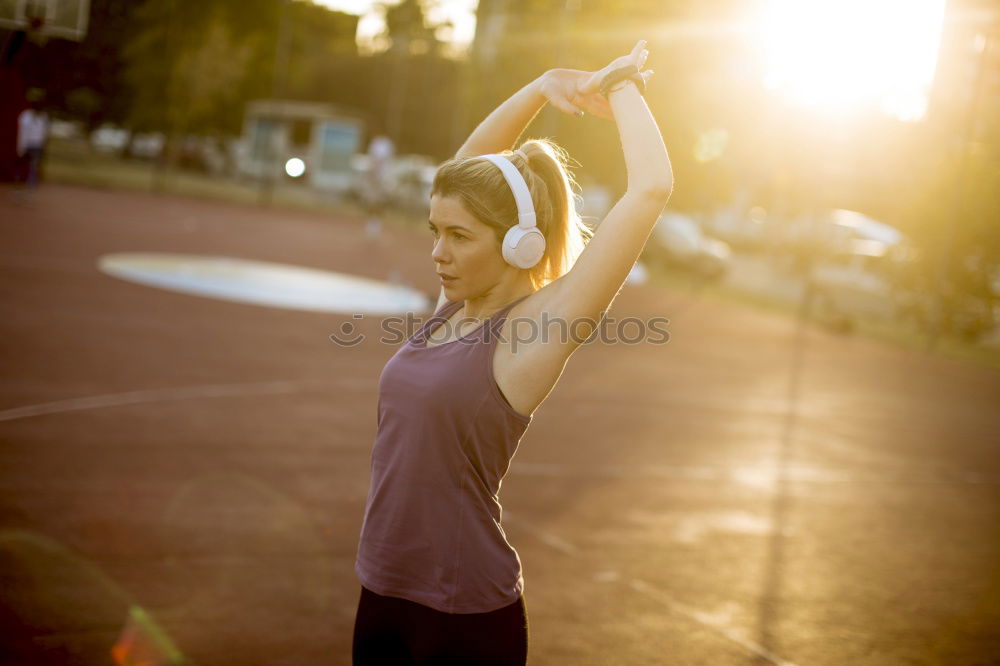 Similar – athletic woman resting