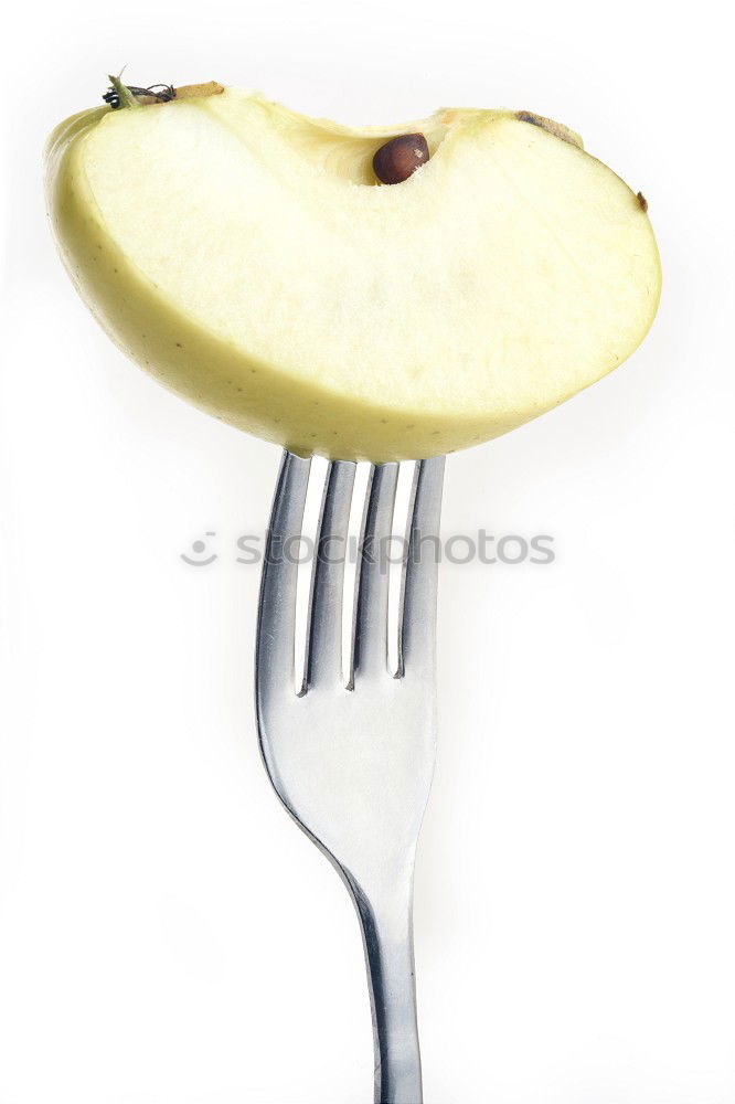 Similar – Image, Stock Photo Cutting apple on a green table. Diet food.