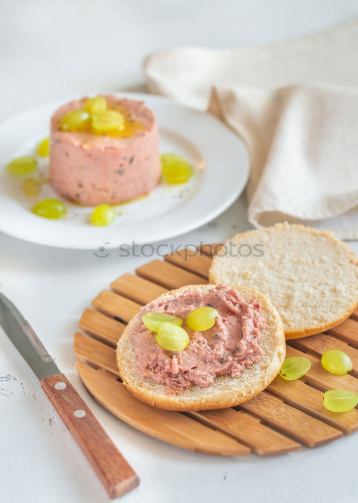 Similar – Crispbread with Cottage Cheese and Radish