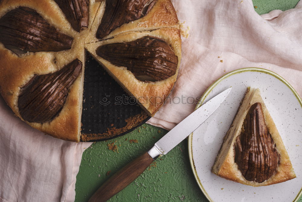 Similar – Image, Stock Photo Chocolate cream cake on rustic wood with cake lace