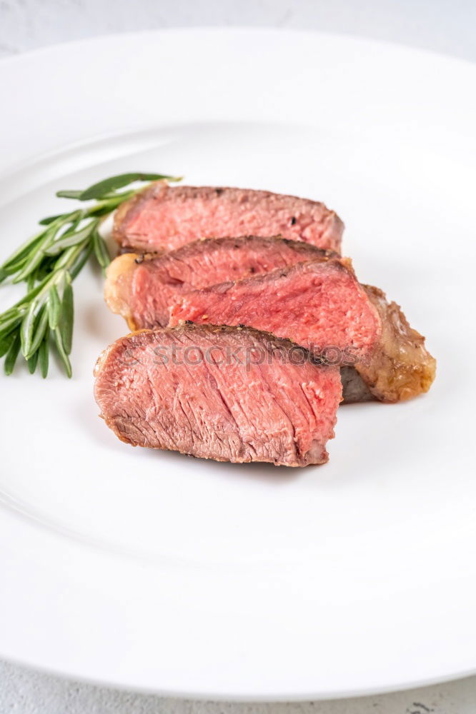 Image, Stock Photo Beef with asparagus Food