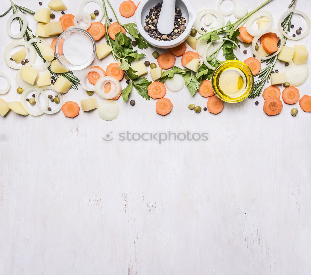 Similar – Various seafood on a blue background