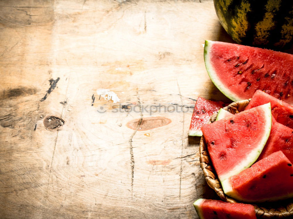 Similar – Eating juicy watermelon