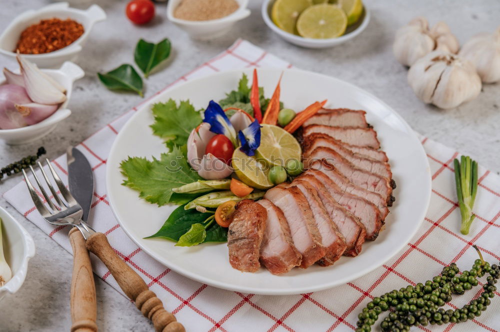 Similar – Image, Stock Photo marinate chicken thighs spicy