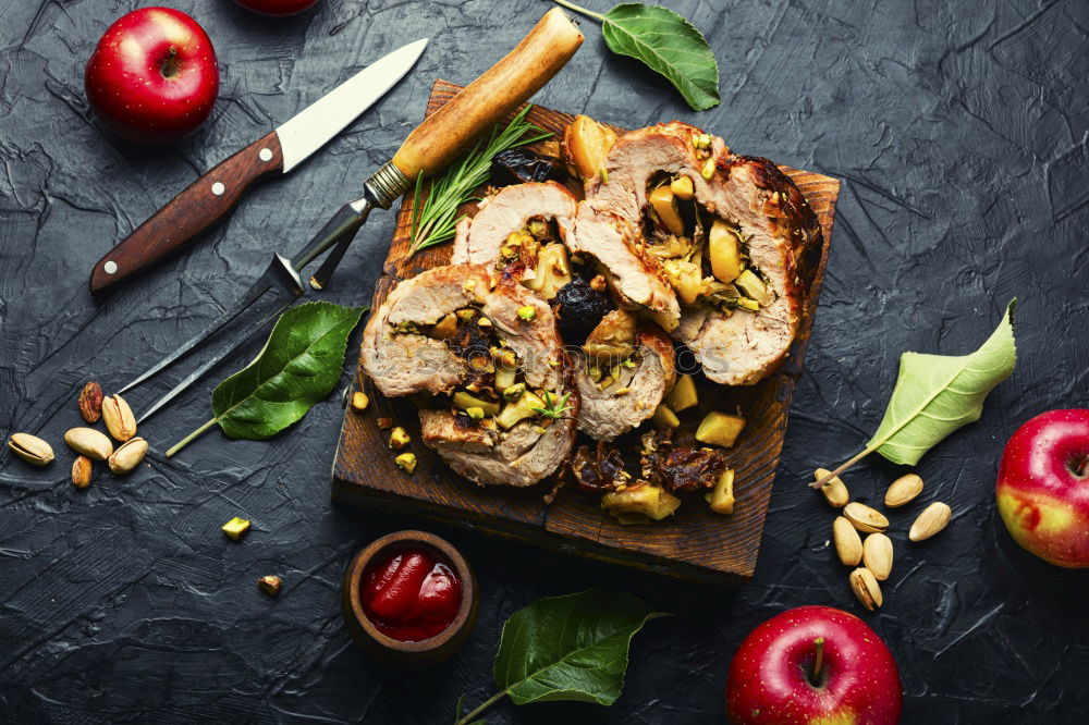 Similar – Image, Stock Photo Grilled sausages on cutting board