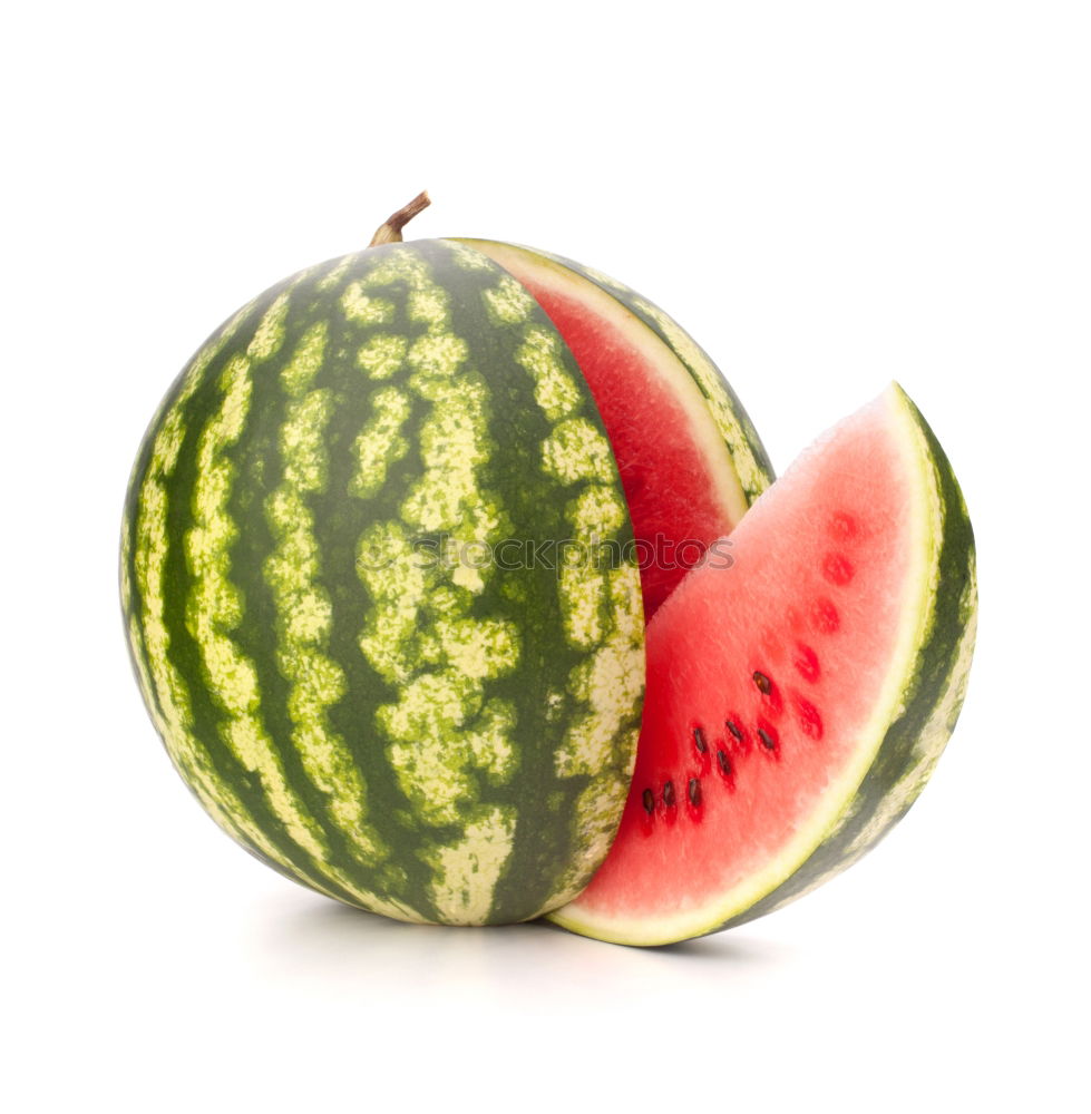 Similar – Pieces of watermelon on plain blue background