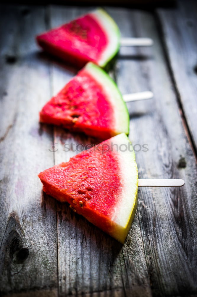 Similar – glasses with watermelon juice and ice cubes