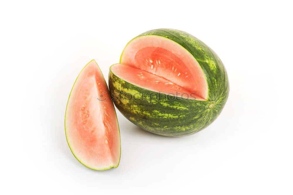 Similar – Pieces of watermelon on background painted in blue