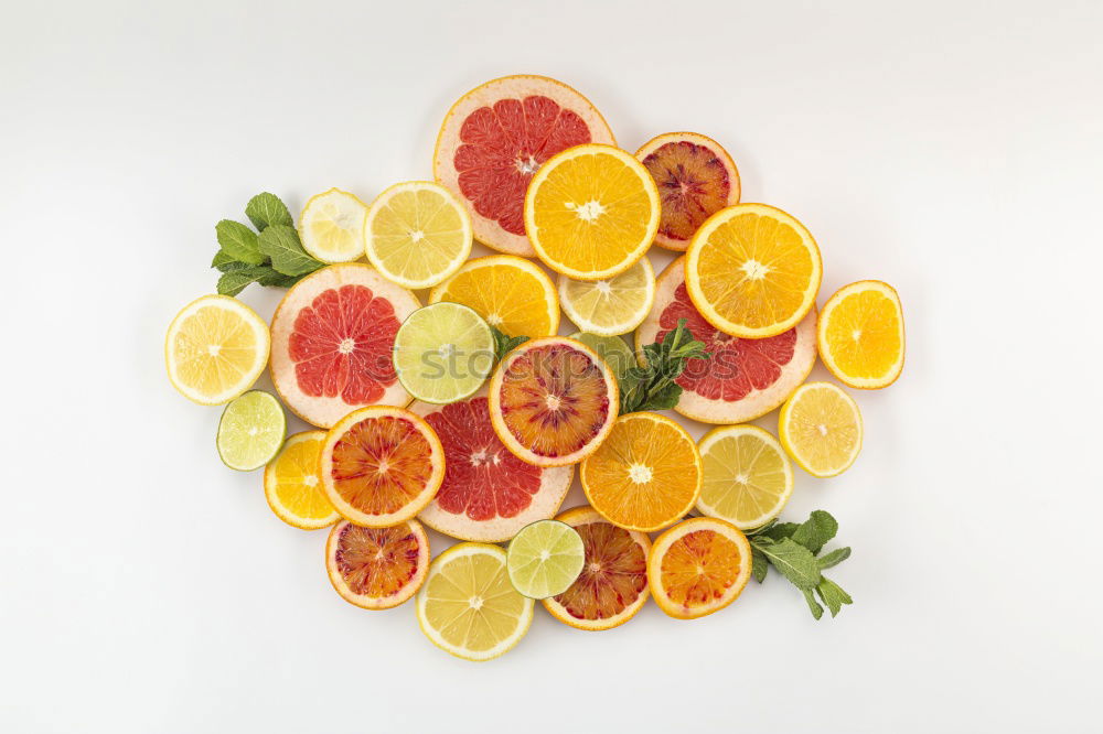 Similar – Image, Stock Photo Slices of citrus on round plate