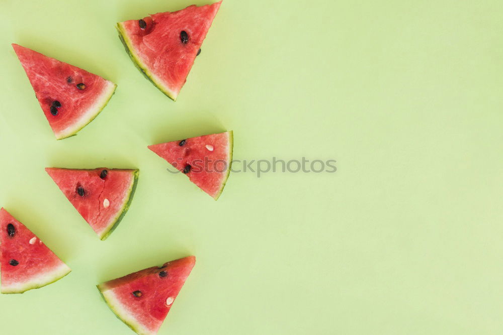 Similar – Pattern red watermelon on background. Flat lay, top view