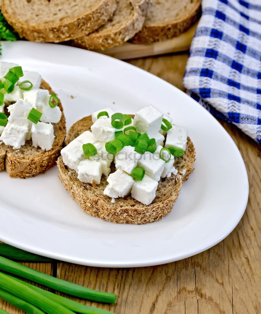 Similar – Crispbread with Cottage Cheese