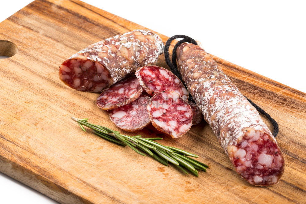 Similar – Image, Stock Photo salami Salami Ham Sausage