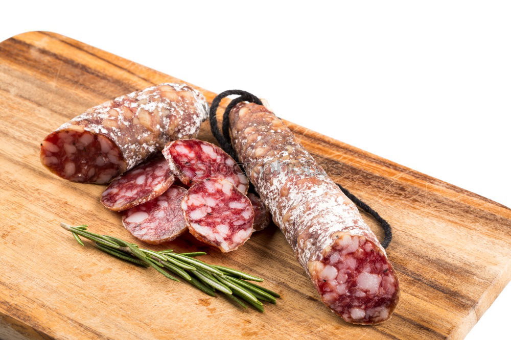 Similar – Image, Stock Photo salami Salami Ham Sausage